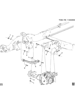 K2,3 DRIVE AXLE MOUNTING/FRONT