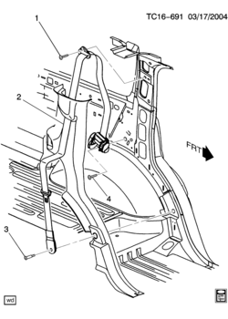 CK157(06) SEAT BELTS/REAR