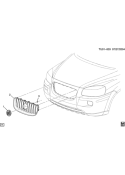 UX GRILLE/RADIATOR (BUICK W49)