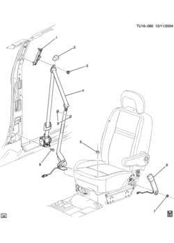 UX1 SEAT BELTS/FRONT (AR9)