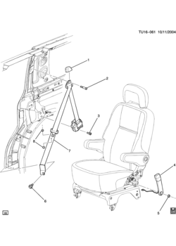 UX1 SEAT BELTS/REAR (AL4,AQ4)