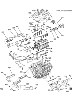 YX ENGINE ASM-4.4L V8 PART 5 MANIFOLDS & FUEL RELATED PARTS (LC3/4.4D)