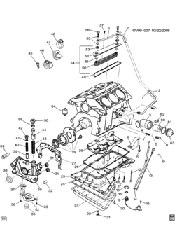 V ENGINE ASM-3.0L V6 PART 3 OIL PUMP, PAN AND RELATED PARTS
