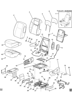 UX1 DRIVER SEAT/BUCKET (CHEVROLET X88, PONTIAC Z41, 