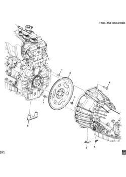 ST ENGINE TO TRANSMISSION MOUNTING (LL8/4.2S)