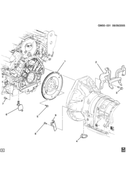 DW29 ENGINE TO TRANSMISSION MOUNTING (LH2/4.6A)