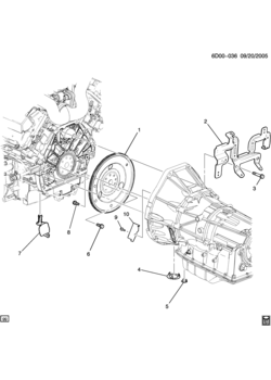 E ENGINE TO TRANSMISSION MOUNTING (LH2/4.6A)