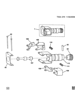 G AUTOMATIC TRANSMISSION (MD8) PART 6 (HYDRA-MATIC 4L60)(THM700-R4) GOVERNOR ASSEMBLY