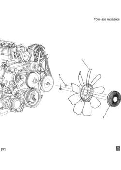 N1 ENGINE COOLANT FAN & CLUTCH (LH8/5.3L)