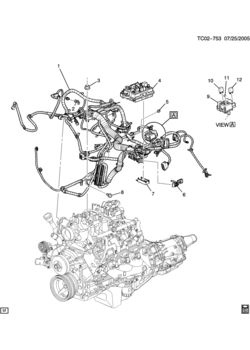 CK157(53) WIRING HARNESS/ENGINE (LM7/5.3T, HYBRID HP2)