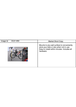 CK1,2,3 CARRIER PKG/BICYCLE (WALL MOUNT)