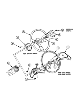 A STEERING WHEEL & HORN PARTS