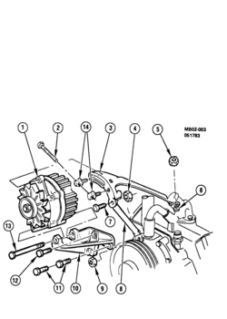 G GENERATOR MOUNTING-5.7L V8 (LF9/350N)(EXC A.C.) DIESEL