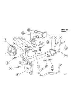 A STEERING PUMP MOUNTING AND LINES 2.5L L4 (LR8/2.5R)