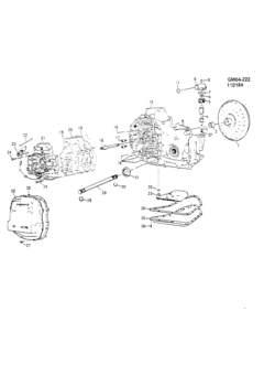 A AUTOMATIC TRANSMISSION (MD9) THM125C CASE & RELATED PARTS