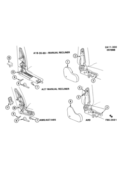 A LOCK ASM/SEAT BACK MANUAL RECLINER/FRONT