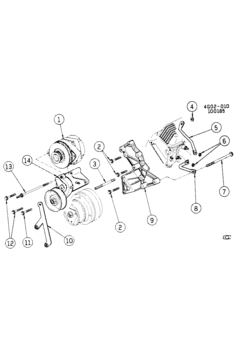 G GENERATOR MOUNTING-3.8L V6 (LC2/3.8-7)