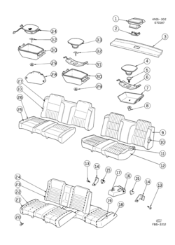 N27-69 SEAT ASM & BACK WINDOW SHELF/REAR