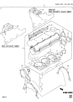 M08-68-67 ENGINE GASKET KIT-3 CYL (EXC TURBO Z02)