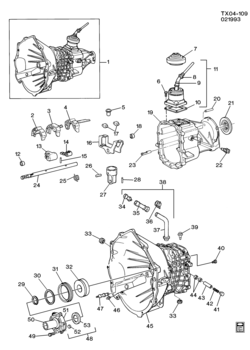 T1 5-SPEED MANUAL TRANSMISSION (MY2) PART 1 CASE & RELATED PARTS