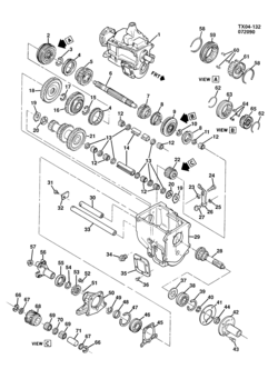 P3(42) 4-SPEED MANUAL TRANSMISSION PART 1 (MPW)(BORG WARNER)(CASE & RELATED PARTS)