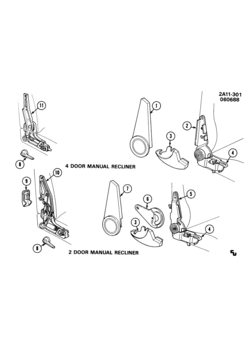 A LOCK ASM/SEAT BACK MANUAL RECLINE/FRONT