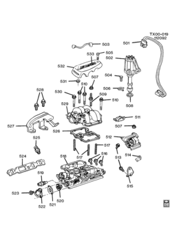 ST ENGINE ASM-4.3L V6 (L35/4.3W) PART 5 MANIFOLD & FUEL RELATED PARTS