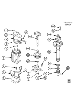 P DISTRIBUTOR/IGNITION-V8 (EXC FUEL INJECTION)