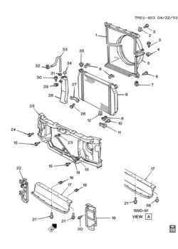 LM RADIATOR MOUNTING & RELATED PARTS