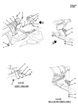 R ENGINE & TRANSMISSION MOUNTING-L6 & V8