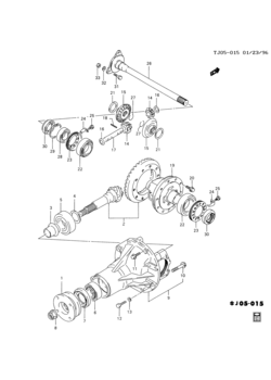 J1 DRIVE AXLE/FRONT GEARING & AXLE SHAFT