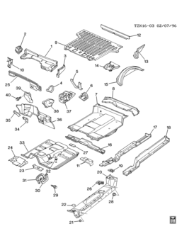 CK(16) SHEET METAL/BODY PART 1 UNDERBODY & ENGINE COMPARTMENT