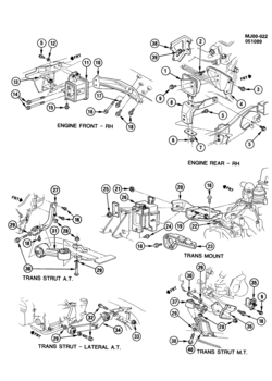 J ENGINE & TRANSMISSION MOUNTING-V6 (LB6/2.8W)