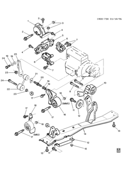 R ENGINE MOUNTING-L4 (LW0/1.6-5)