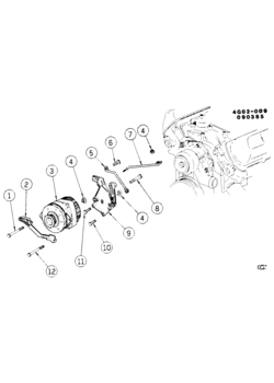 G GENERATOR MOUNTING-3.8L V6 (231-9/LM9)