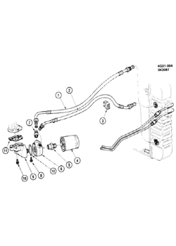 G ENGINE OIL COOLER LINES & FILTER V6 (LC2/3.8-7)