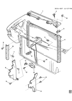 C RADIATOR MOUNTING & RELATED PARTS