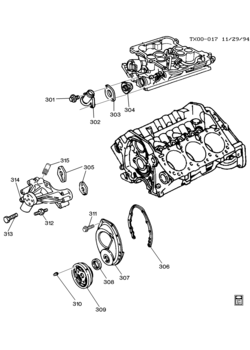 ST(03-53) ENGINE ASM-4.3L V6 (L35/4.3W) PART 3 FRONT COVER & COOLING RELATED PARTS