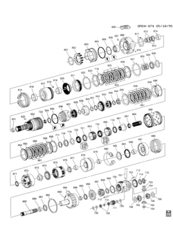 A AUTOMATIC TRANSMISSION (M13) PART 2 HM 4T60-E INTERNAL POWER TRAIN PARTS