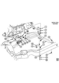 D ENGINE & TRANSMISSION MOUNTING-V8 (LT8/4.1-8)