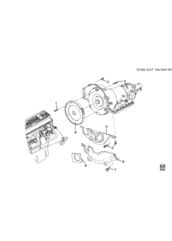 CK ENGINE TO TRANSMISSION MOUNTING (MD8,MT1,M30)