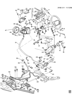 H STEERING SYSTEM & RELATED PARTS-V6 3.8-1(L67)
