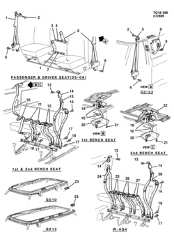 G SEAT BELTS & RELATED PARTS