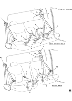 CK(03) SEAT BELTS/FRONT