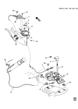 W SHIFT CONTROL/AUTOMATIC TRANSMISSION FLOOR MOUNTED(D06)