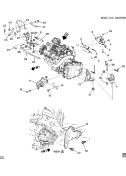 G ENGINE & TRANSMISSION MOUNTING-V6 (L36/3.8K)