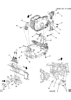 NL ENGINE & TRANSMISSION MOUNTING-V6 (LA1/3.4E)(MN5)