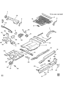 CK107(06) SHEET METAL/BODY PART 1 UNDERBODY & ENGINE COMPARTMENT
