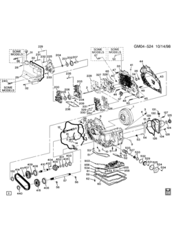 G AUTOMATIC TRANSMISSION (MH1) PART 1 HM 4T80-E CASE & RELATED PARTS
