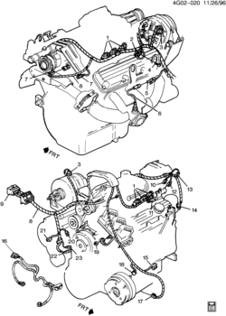 G WIRING HARNESS/ENGINE-V6 (L67/3.8-1)